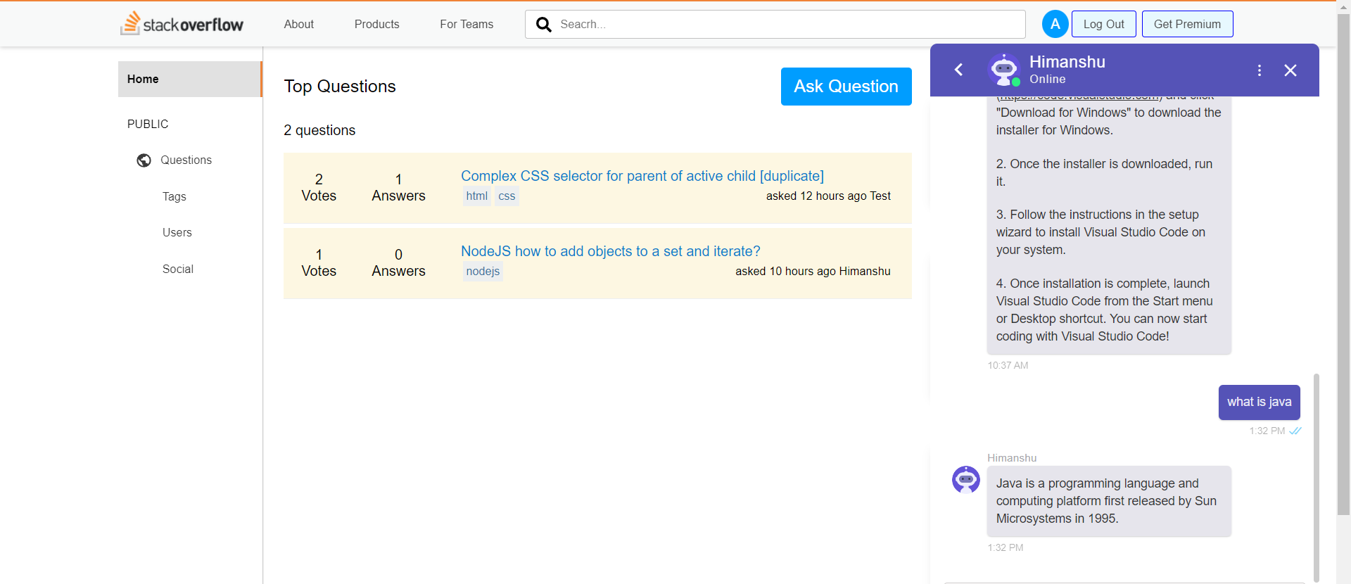 Stack Overflow Premium